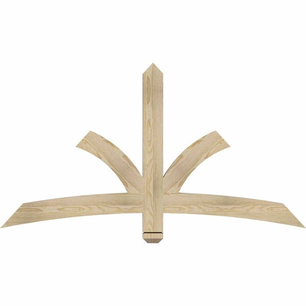 Ekena Millwork Davenport Rough Sawn Timber Gable Bracket, Douglas Fir, 60"W x 32"H x 2"D x 4"F, 13/12 Pitch GBW060X32X0204DAV00RDF - main